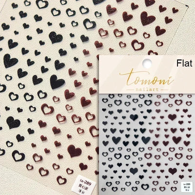 Cat's Eye 5D Gradient European Love Heart Gem Wing Crystal Geometric Colorful Self Adhesive Nail Art Stickers Manicure Decals