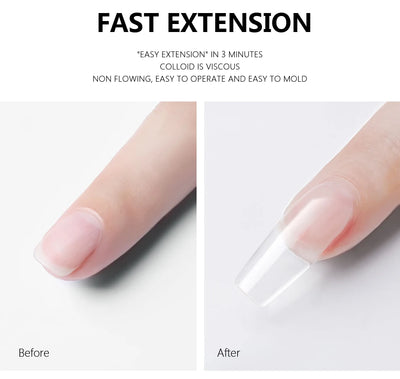 CHUNSHU Solid Jelly Extension Nail Gel Polish 15g Poly Builder Construction Gel For Nails Extend Semi Permanent UV White Varnish