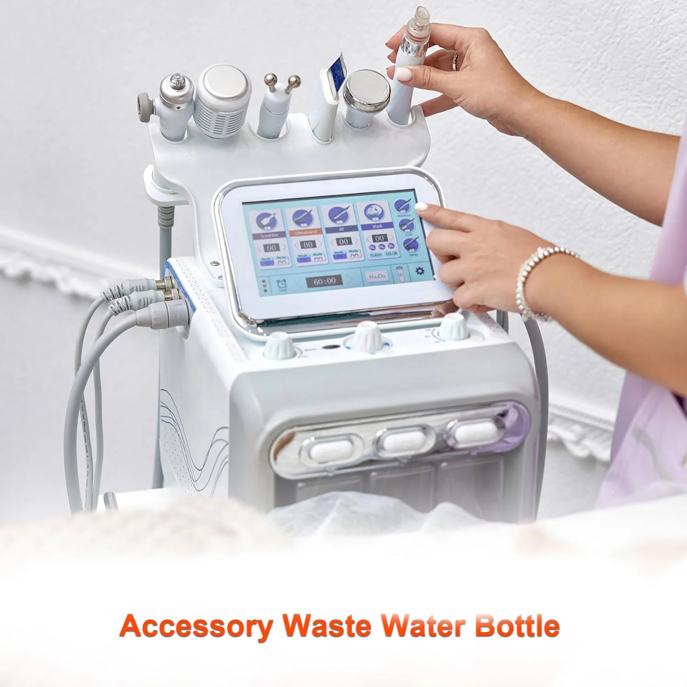 H2O2 Replacement Parts for Device Beauty Machine Spare Parts A B C Bottle Waste Deep Cleansing NOT INLUDING MACHINE