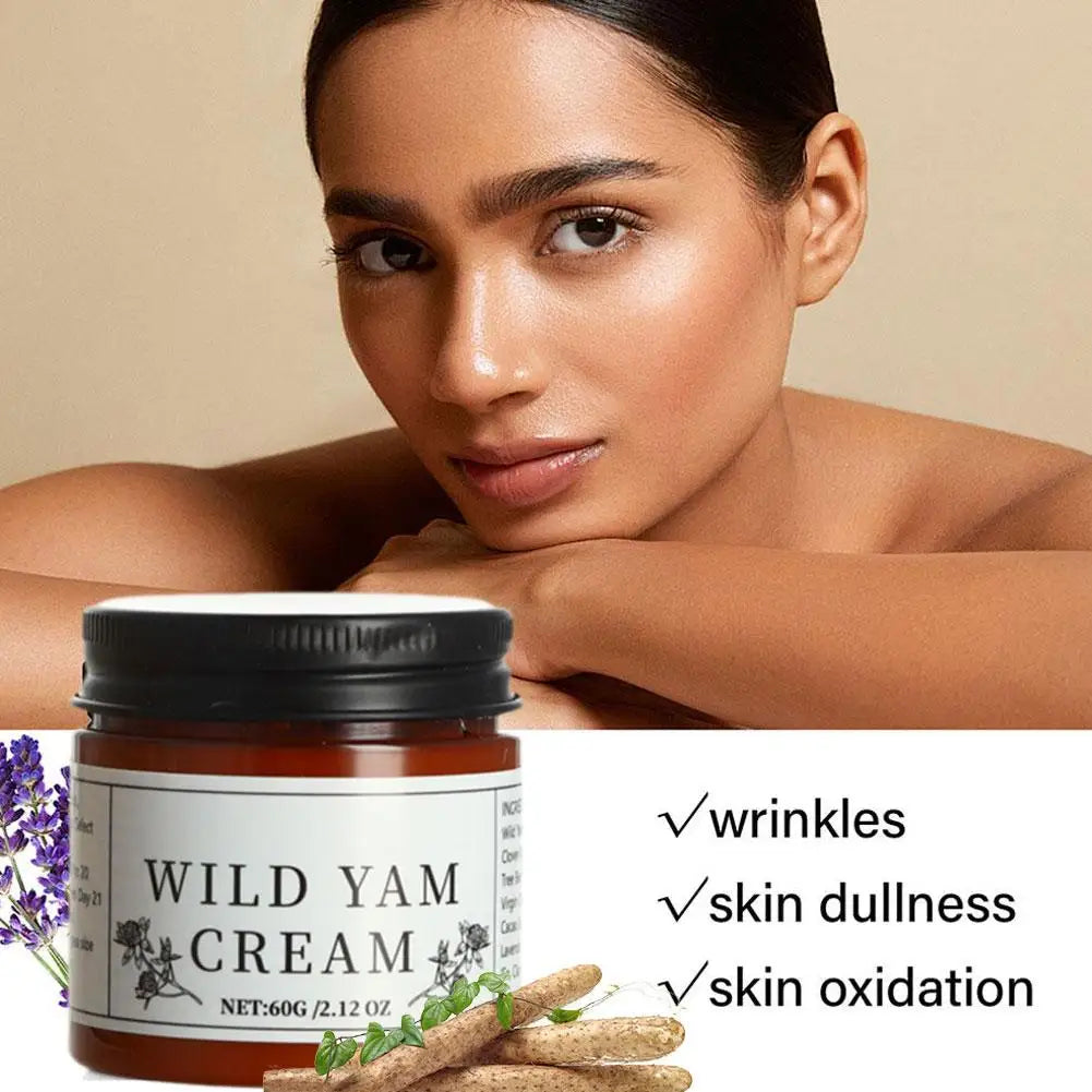 Wild Yam Cream Organic Moisturizes Whitening Cream Face Skincare Products Natural White Bright Cream Night Smooth