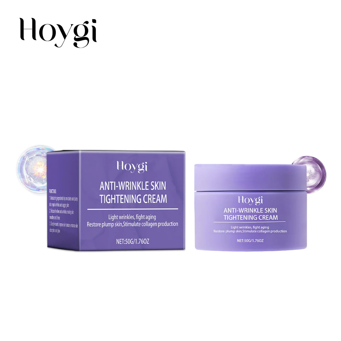 Hoygi Wrinkle Reducing Skin Overnight Toning Tightening Cream Body Firming Improve Skin Sagging and Fine Lines Natural Ingredien
