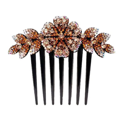 Women Hair Comb Rhinestone Crystal Hair Clips Hairpins Lady Bride Wedding Party Headdress Headwear Elegant Hair Accessories