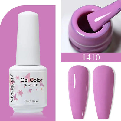 Clou Beaute 8ml Gel Polish Colorful Glitter UV Nail Gel Vernis Semi Permanent Glass Bottle Blue Green White Soak Off Gel Nail