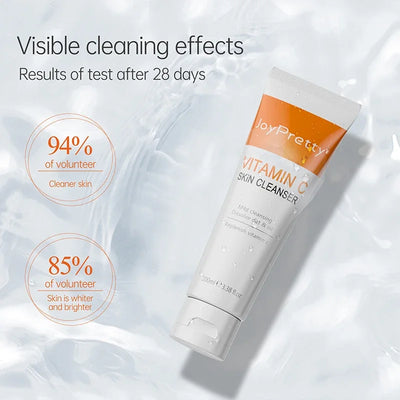 JoyPretty Vitamin C Facial Cleanser Oil Control Exfoliates Deep Cleaning Moisturizing Face Skin Care Cosmetics