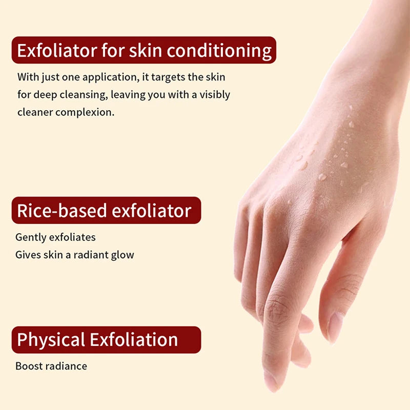 Essence Toner White Rice+black Rice Ampoule Skin Softening Essence Exfoliate Face Scrub Dead Skin Fade Essence Brighten Body