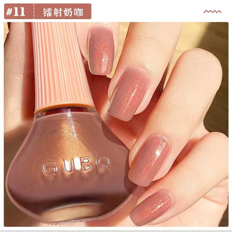 45 Colors Nail Polish Oil-based Nails Polish No-bake Quick Dry Non-tear Small Glitter Nail Gel Transparent Red Nail Art
