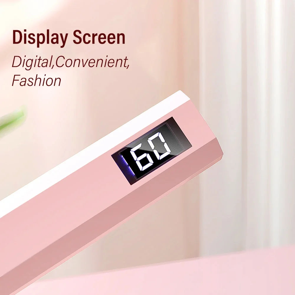 Timing Display Portable Handheld Mini Nail Lamp Family Quick Dry Flashlight Pen Chargeable Nail Dryer Machine Uv Led Nail Lamp