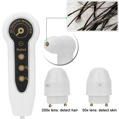 50/200X Charging Scalp Detector Digital Hair Skin Analyzer Microscope For Hair Follicle Testing and Skin Analysis Magnifier NEW