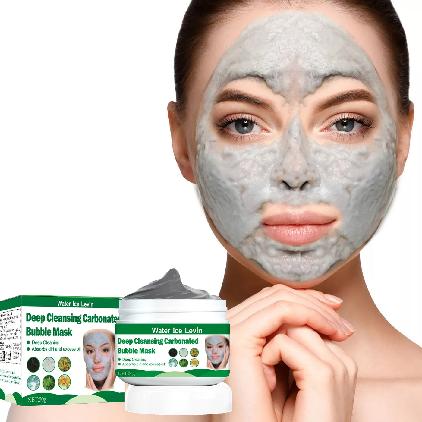Carbonated Bubble Mask, Deep Cleans Pores, Moisturizes Skin, Gently, Suitable for Normal Skin, Ideal Facial Use