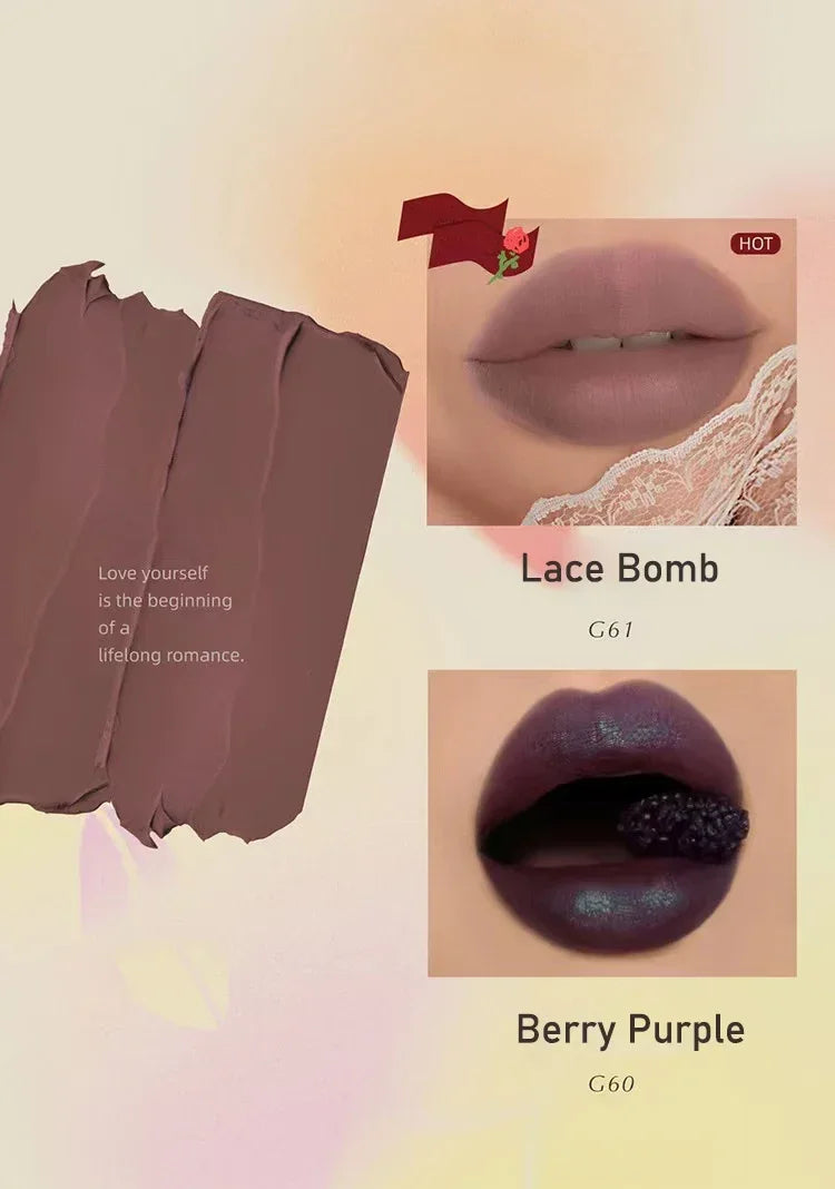 Girlcult Lipstick Lip Cream Non-Stick Lip Glaze Liquid Lipstick Lipgloss Matte  Long Lasting Makeup Cosmetics Rare Makrup Beauty