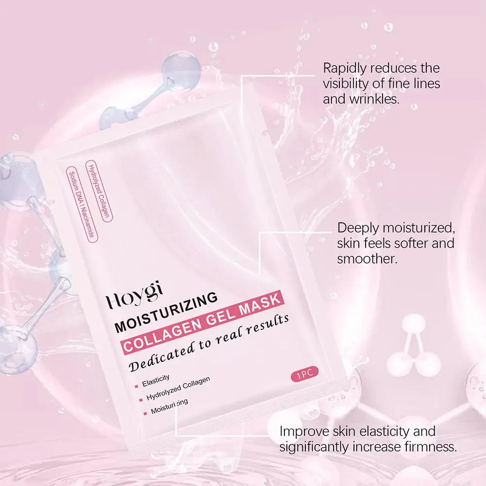 4PCS Pink Bio Collagen Gel Salmon Pdrn Face Mask Deep Hydrating Overnight Moisturizing Hydrogel Jelly Face Sheeets Balance Skin