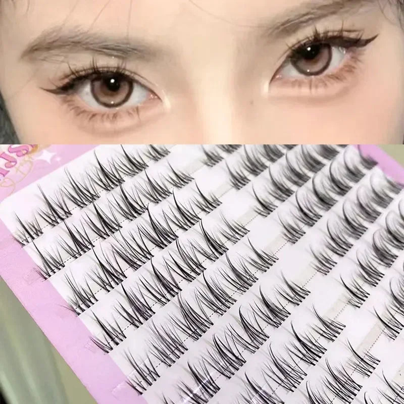 Individual Eyelashes DIY Eyelash Clusters Natural Fake Eyelashes Lash Clusters Manga Lashes Newbie Daily Eyelashes Makeup