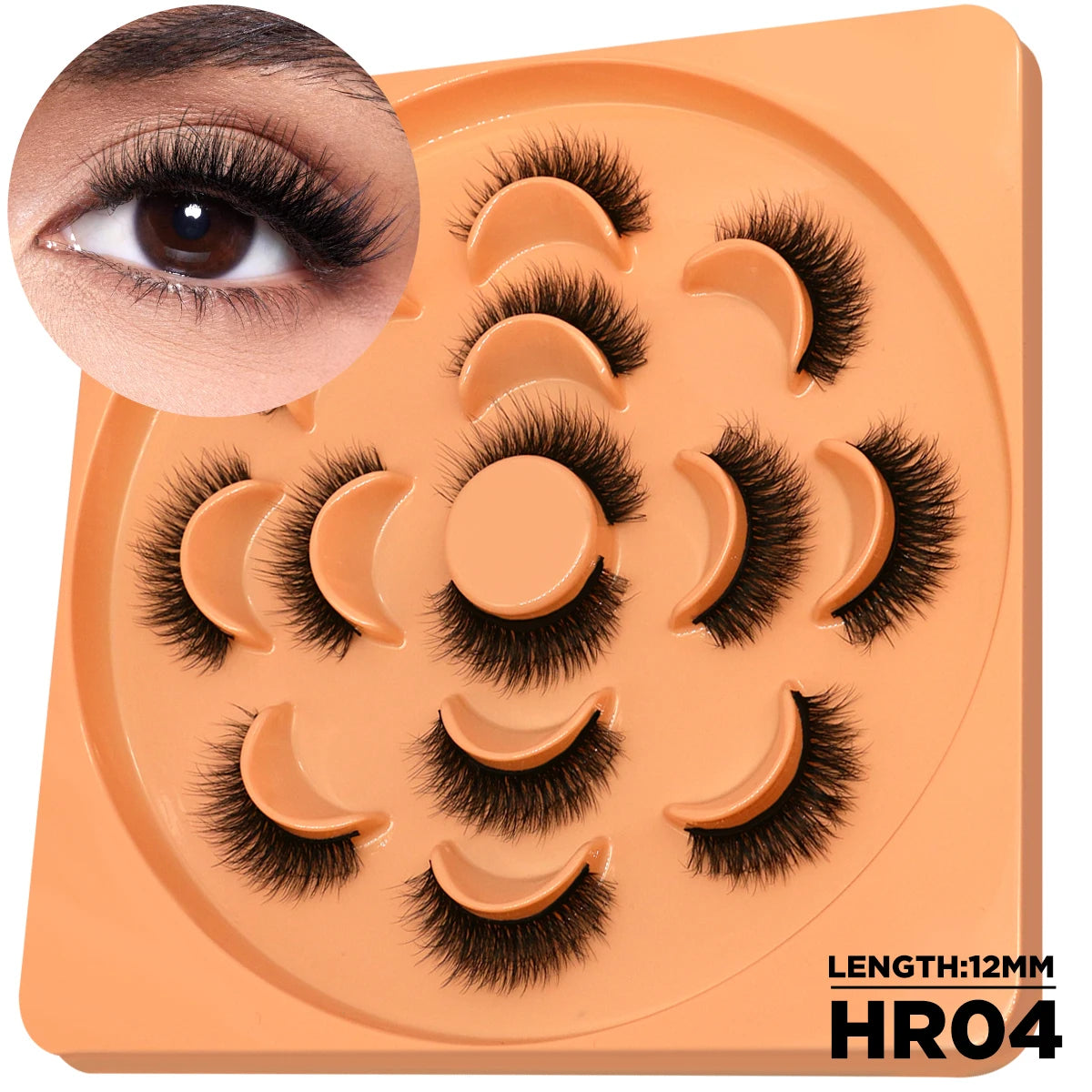GROINNEYA 3D Fluffy False Eyelashes Look Soft Cat Eye Eyelashes Cosmetics Thick Curled Mink Eyelashes lashes Extension  Makeup