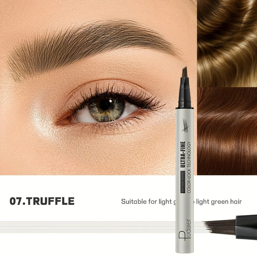 Waterproof Eyebrow Pencil - Quick Shape, Ultra-Fine Natural Look, Waterproof & Sweatproof, Lasting Makeup,  Eyebrow Setting