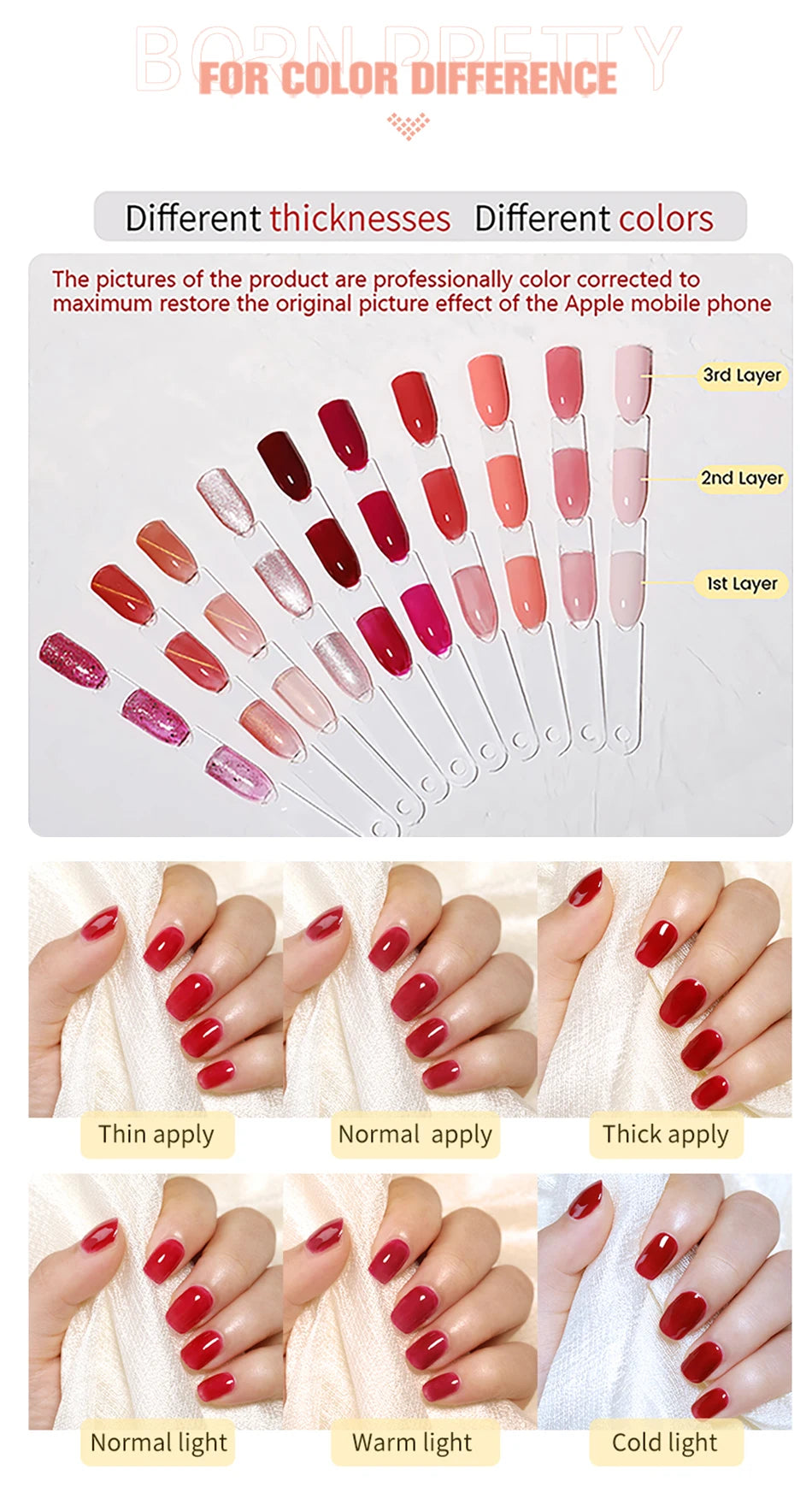 BORN PRETTY 30ml Rhinestones Glue Nail Gel Poloish For Manicure Transparent Nail Art Sticky Gel Strong Jewelry Decorations