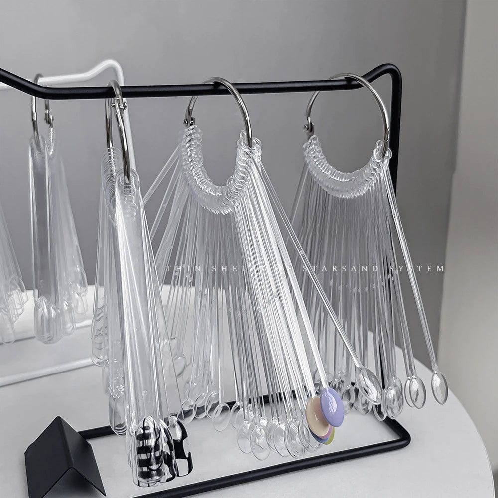 NEW Fan Shape Display False Nail Art Color Card Nail Art Tip Gel Polish Stand Template Sample Stand Nail Polish Practice Palette