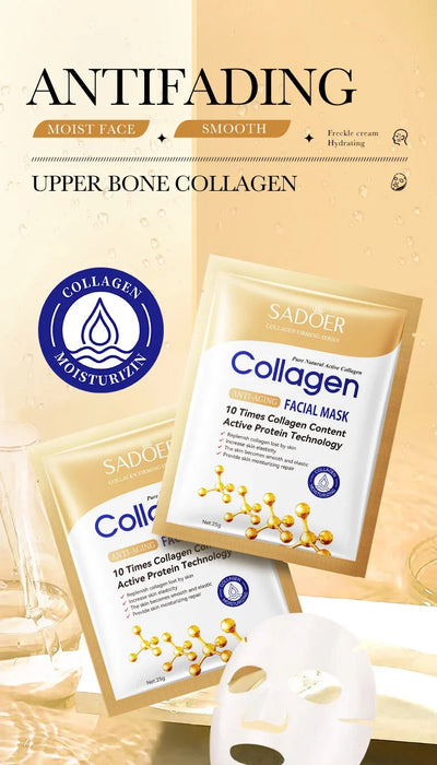 Collagen Anti Wrinkle Facial Mask Anti Aging Fade Fine Lines Firm Skin Moisturizing Brightening SkinCare Korean Cosmetics