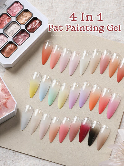 UR SUGAR 9 Colors 4 In 1 Pat Painting Gel Y2K Gradient Blush Color Semi Permanent Soak Off UV&LED Gel Nail Art Creation Salon DI
