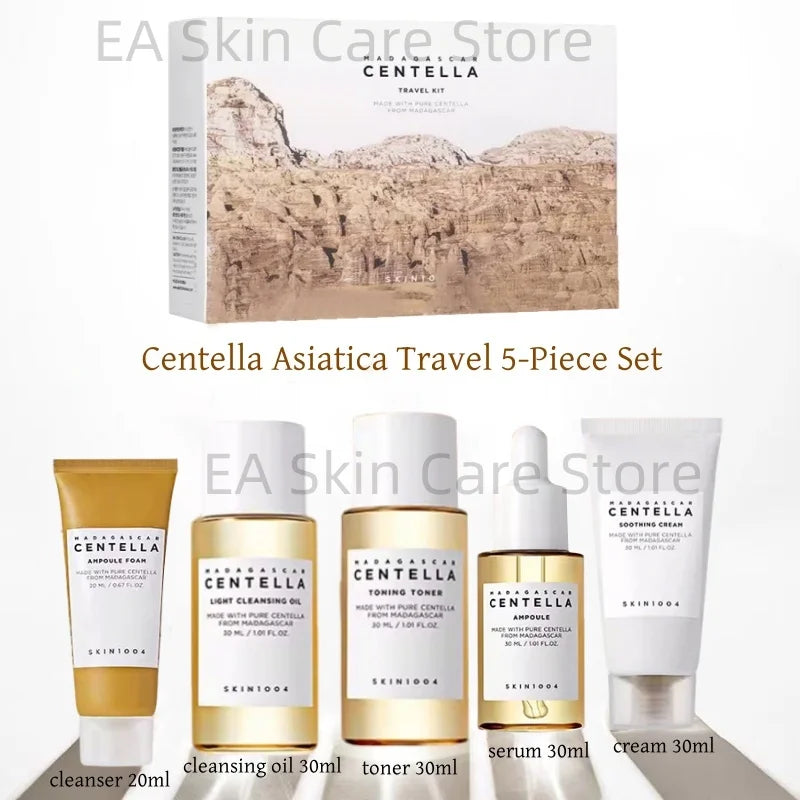 SKIN1004 Centella Skincare Travel Kit Originales Serum Toner Whitening Cream Cleansing Oil Cleanser 5 Set Travel Size Skin Care