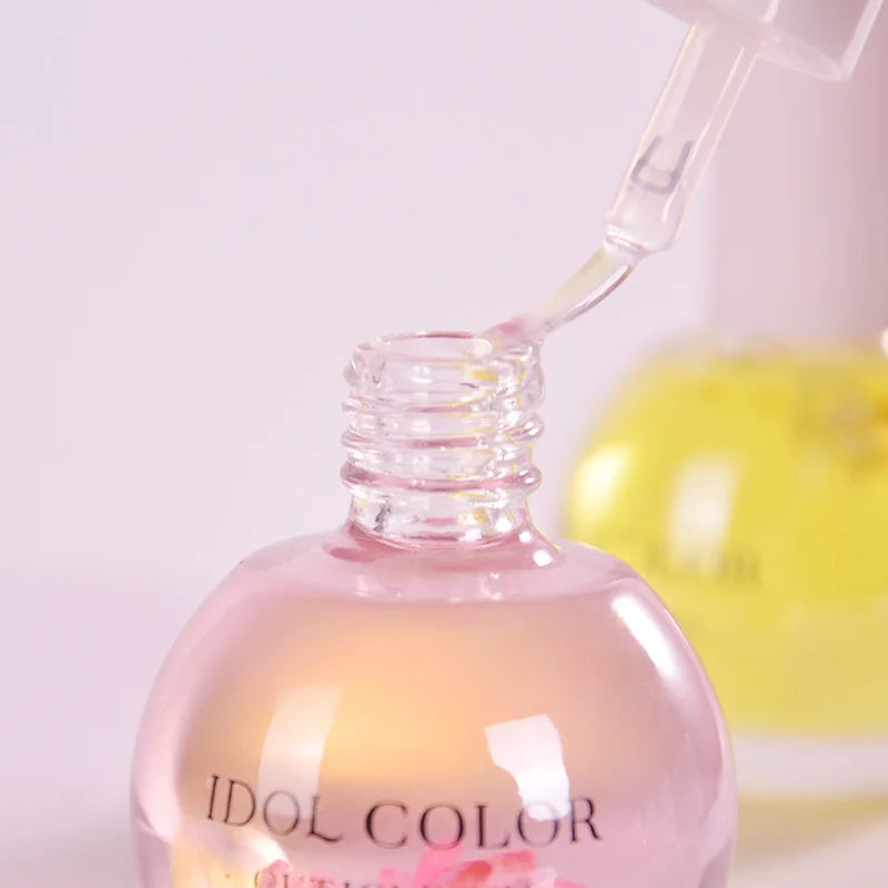 15ml/1 Bottle Dried Flowers Softener Nutritional Cuticle Oil 8Color Cuticle Oil Multi Fragrance Nail Edge Care Nail Art Tool*