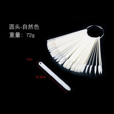 50Pcs/Set Nail Tips Colors Display Tools color plate practice nail plate fan-shaped Manicure Tools