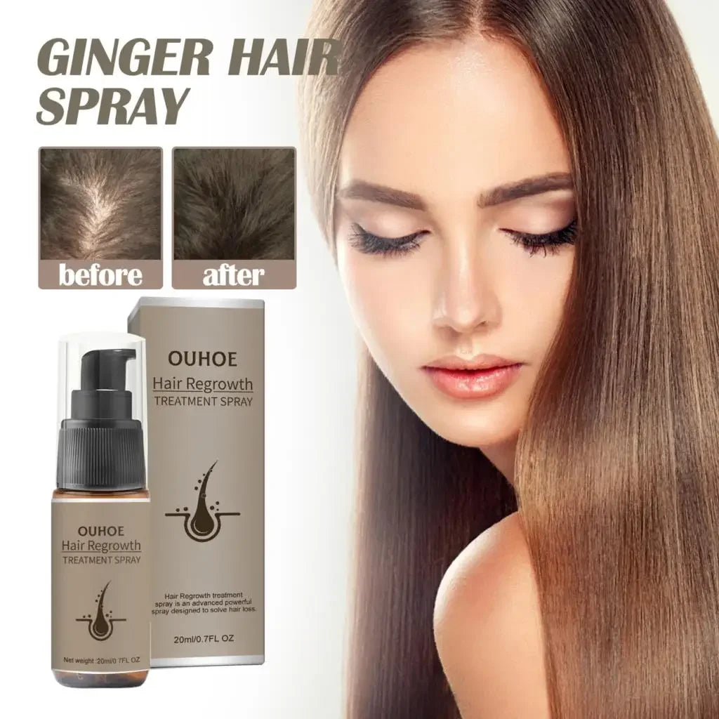Hair Growth Serum Spray Ginger Anti Hair Loss Treatment Products Repair Nourish hair Roots Fast Regrowth Men Women