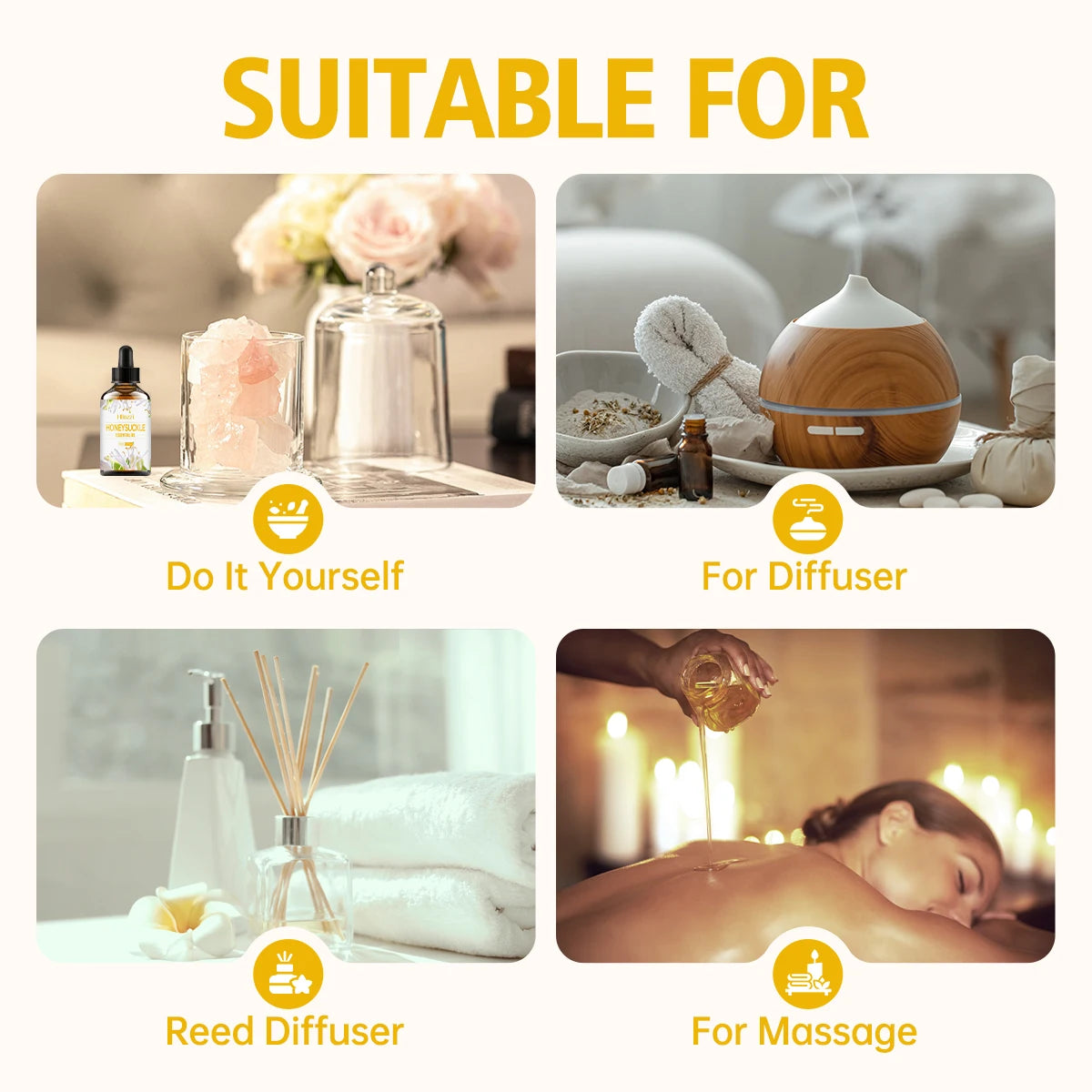 30ml honeysuckle essential oil Honeysuckle essential oil hydrating and moisturizing multifunctional essential oil aromatherapy