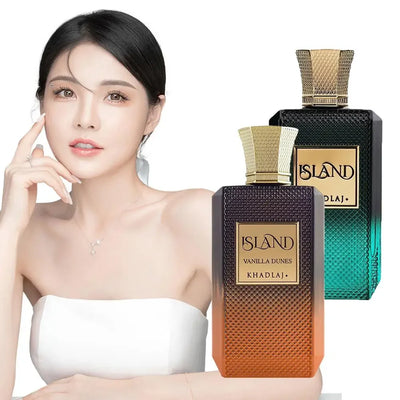 100ML Khadlaj Island Vanilla Eau De Parfum Spray Oriental Tune Long Lasting Men Perfume Dubai Arabia Parfums