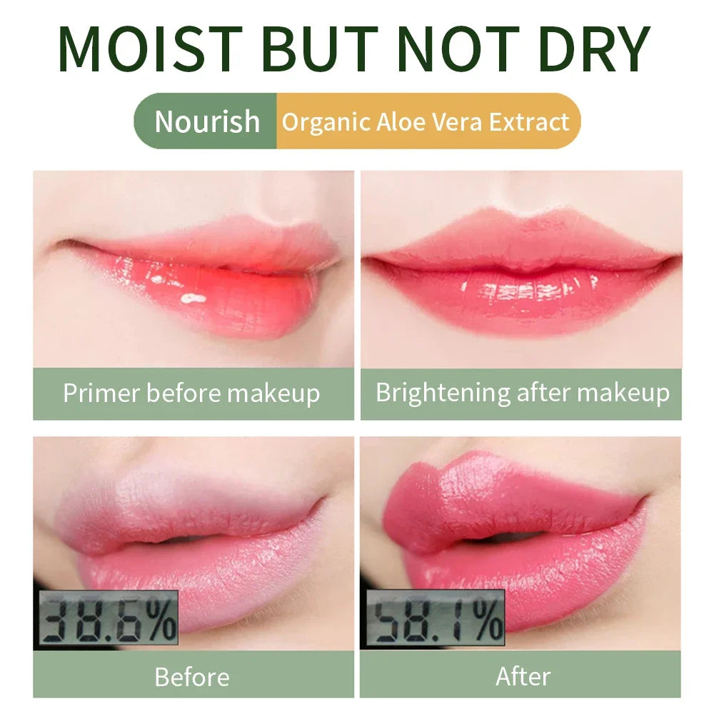 Temperature Change Aloe Vera Lip Balm Natural Lasting Moisturizing Anti-drying Lipstick Refreshing Non-sticky Lips Care Cosmetic