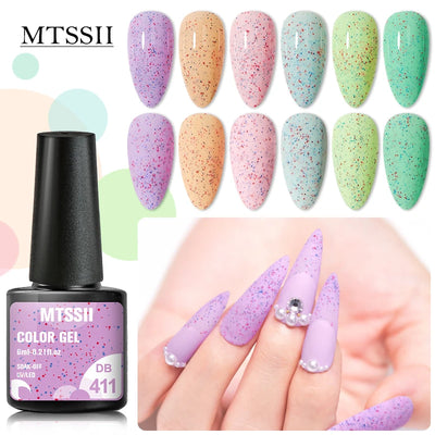 Mtssii 6ml Nail Gel Jelly Eggshell Gel Nail Polish Transparent Gel Soak Off Nail Art Gel UV LED Varnish