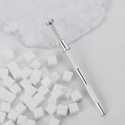 Mini Square Nail Art Sponge 4 Claws Metal Grabber Pen Nail Sponge Manicure Tools Gradient Brush Glitter Powder Dotting Pen