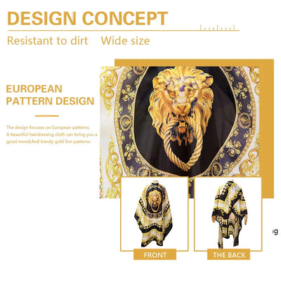Professional Hairdressing Hairdresser Cloth Lion Pattern Gown Barber Waterproof Hairdresser Apron Haircut capes Accessories