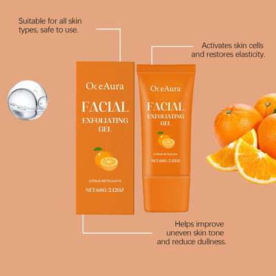 Vitamin C Exfoliating Gel Moisturizer Lighten Melanin Deep Cleansing Pore Facial Bleaching Remove Dark Spot Peeling Face Scrub