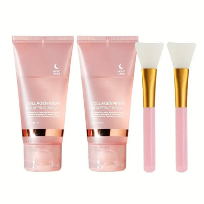1/2/3box Collagen Wrapping Night Mask with Brush,Deep Moisturizing Care,Contains Collagen & Firming Facial Skin Care for Bedtime