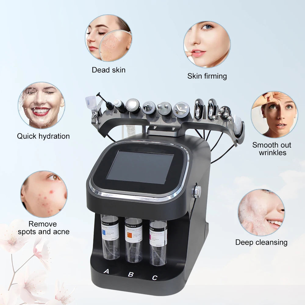 AOKO Updated 10 in 1 Bubbles Skincare Facial spa Hydrogen Purification Face Cleaning Professional Beauty Machines