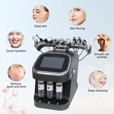 AOKO Updated 10 in 1 Bubbles Skincare Facial spa Hydrogen Purification Face Cleaning Professional Beauty Machines