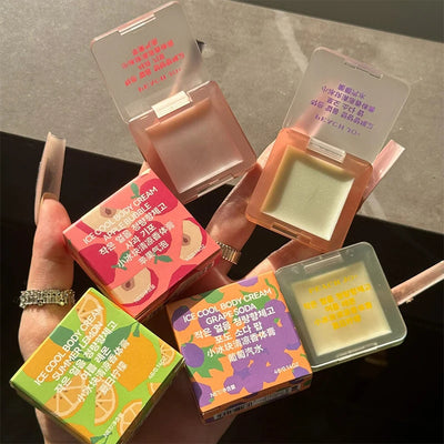 Small Ice Cube Solid Perfume Refreshing and Fragrant Lasting Deodorants Eliminate The Odor Lasting Balm Fruit Tea Fragrant Paste