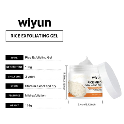 Rice Exfoliating Gel Face Oil Control  Purifying Face Pores Shrinking Brighten Moisturizing Facial Scrub Product Improve Skin