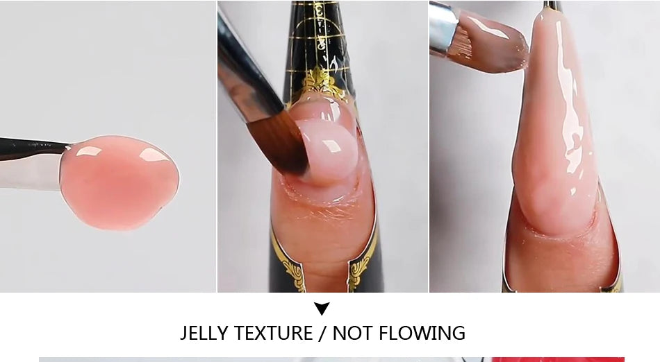 CHUNSHU Solid Jelly Extension Nail Gel Polish 15g Poly Builder Construction Gel For Nails Extend Semi Permanent UV White Varnish