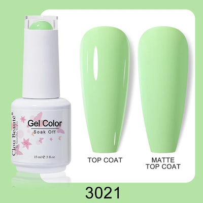 Clou Beaute Nail Gel Polish Kit 15ml Soak Off UVLED Nails Varnish Semi Permanent Nail Art Gels Lacquer Top Base Coat Gel Lacquer