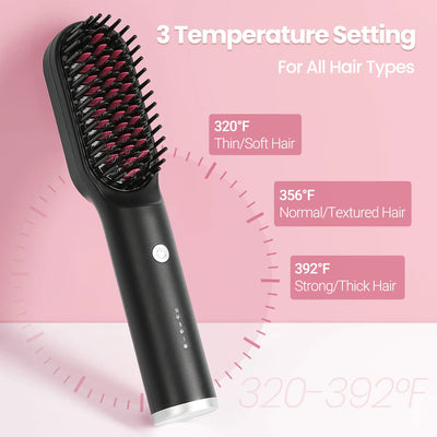 KIPOZI Hair Dryer Brush Negative lon 3 In 1 Hot Air Dryer Styler and Volumizer Pro Hair Straightener Curler Blow Dryer Brush