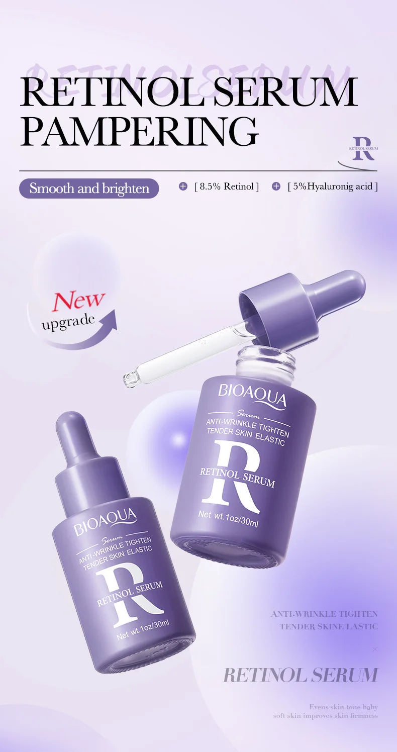 BIOAQUA Vitamin C Retinol Hyaluronic Acid Serum Moisturizing Brightening Hydrating Firming Facial Essence Beauty Face Skin Care