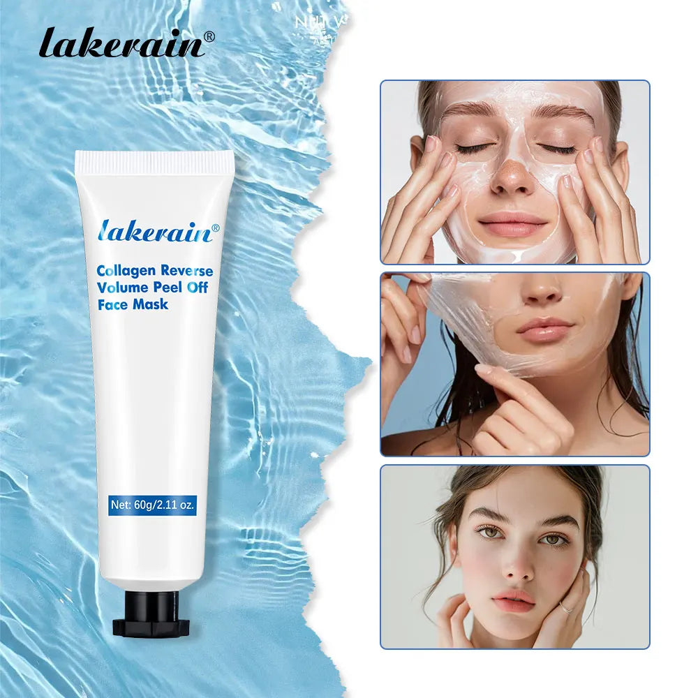 60gCollagen Peel Off Face Mask Pore Shrinking Blackhead Removal Oil Control Skin Rejuvenation Moisturizing Brightening Skin Care