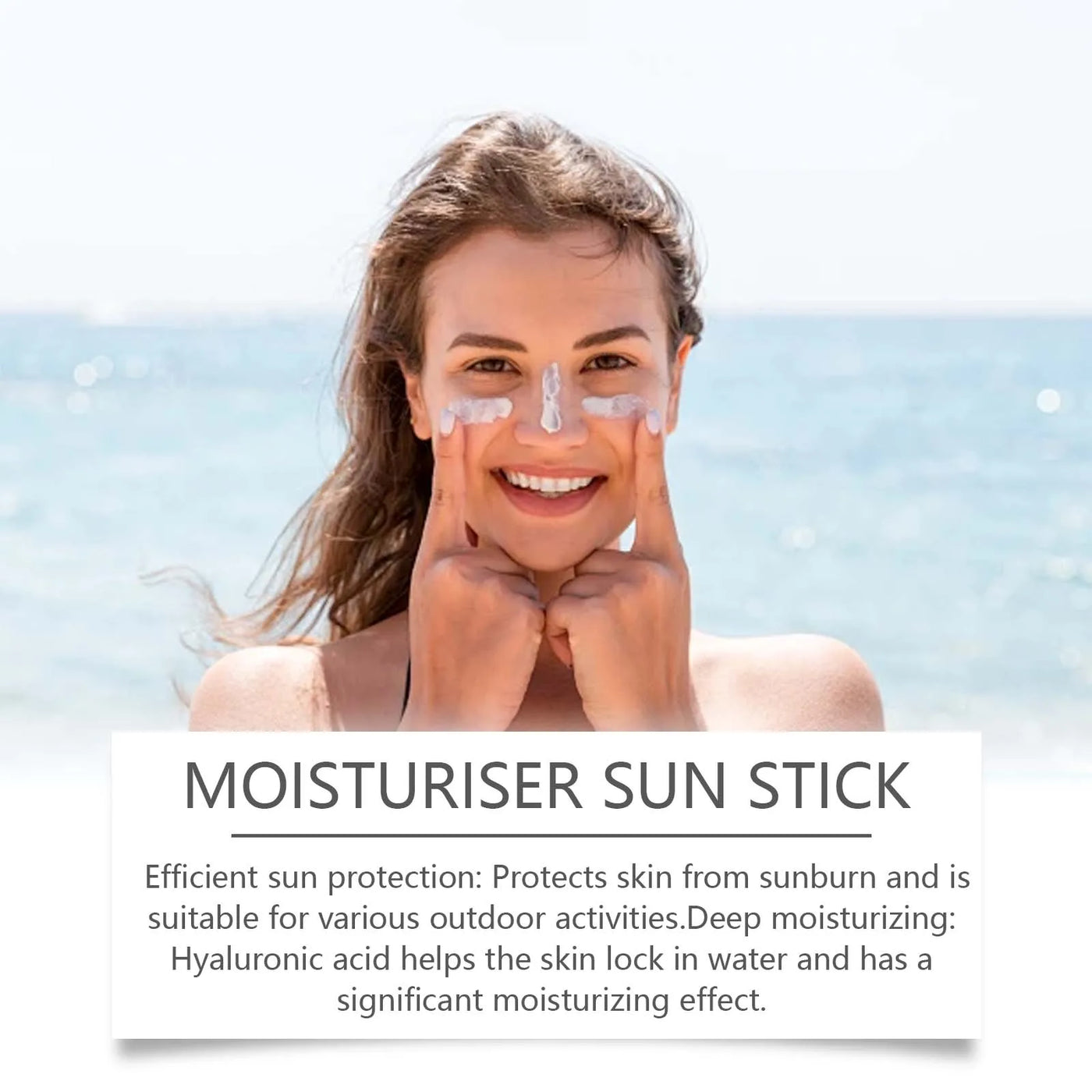 Moisturiser Sun Stick SPF50+ Moisturizing Brightening Non-Greasy Waterproof Sweatproof Isolation Face Body Sunblock Stick