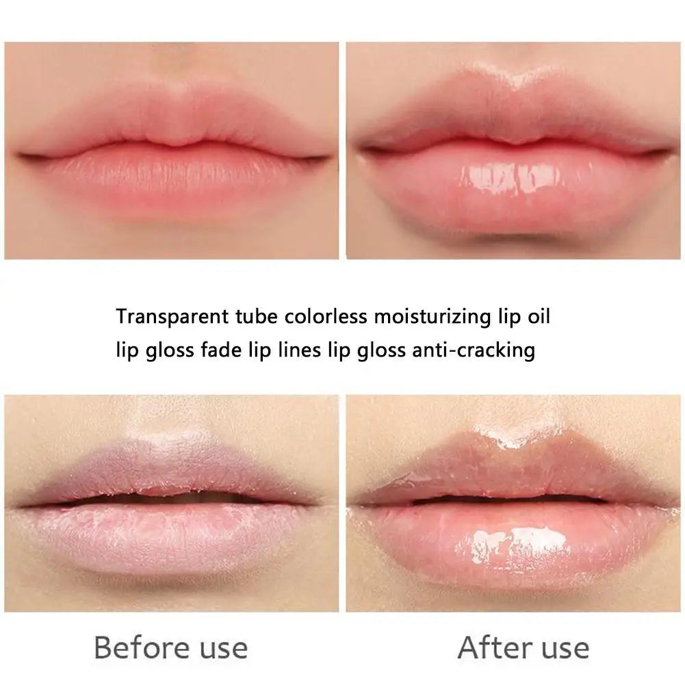 Colorless Moisturizing Lip Oil Transparent Hose Fade Lip Lines Dry Exfoliate Full Lips Fade Lasting Gloss Lip Gloss Lip Care