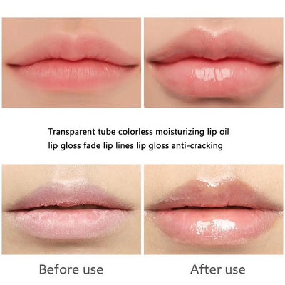 Colorless Moisturizing Lip Oil Transparent Hose Fade Lip Lines Dry Exfoliate Full Lips Fade Lasting Gloss Lip Gloss Lip Care