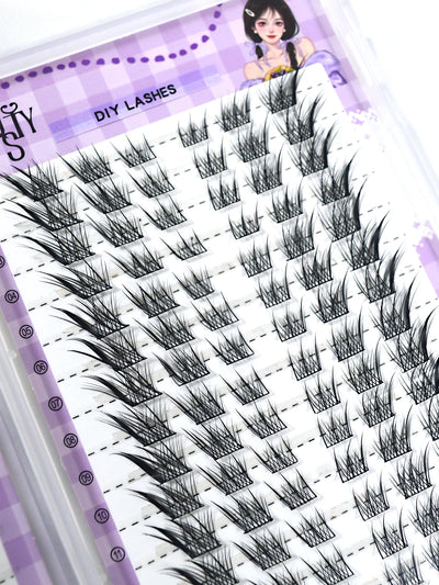 QSTY 32 Rows High Quality Beauty Eyelash Book Eyelash Extension 192-384 PCS Lash Cluster Individual False Eyelashes Clusters