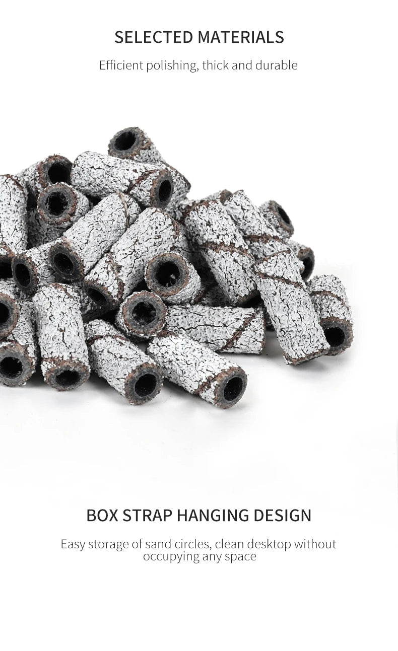 3.1mm Mini Nail Sanding Bands Mandrel For Manicure Sandpaper Ring Holder Stainless Steel Nail Drill Accessories Nail Art Tools