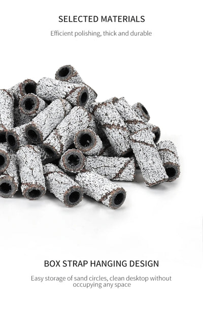 3.1mm Mini Nail Sanding Bands Mandrel For Manicure Sandpaper Ring Holder Stainless Steel Nail Drill Accessories Nail Art Tools