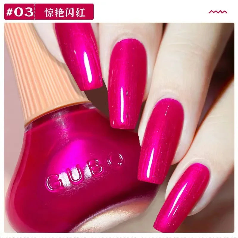 45 Colors Nail Polish Oil-based Nails Polish No-bake Quick Dry Non-tear Small Glitter Nail Gel Transparent Red Nail Art